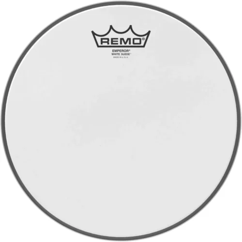 10" Remo Emperor White Suede