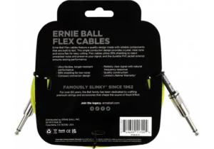 EEB-6414-1.png ERNIE BALL - EEB 6414 Jack/jack 3m groen Flex Cable