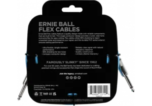 ERNIE BALL - EEB 6417 Jack/jack 6m blauw Flex Cable