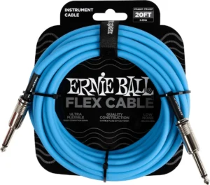 ERNIE BALL - EEB 6417 Jack/jack 6m blauw Flex Cable
