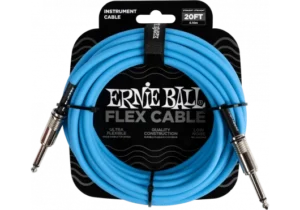 ERNIE BALL - EEB 6417 Jack/jack 6m blauw Flex Cable