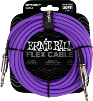 ERNIE BALL - EEB 6420 Jack/jack 6m paars Flex Cable