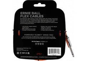 ERNIE BALL - EEB 6421 Jack/jack 6m oranje Flex Cable