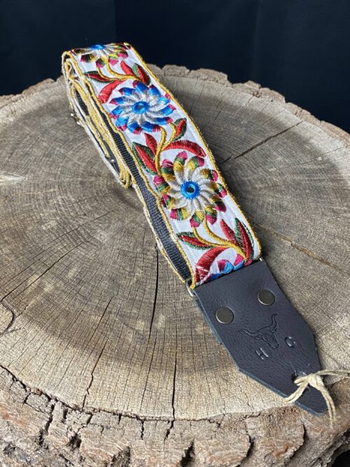 Holy Cow Custom Strap Mirror Flower White