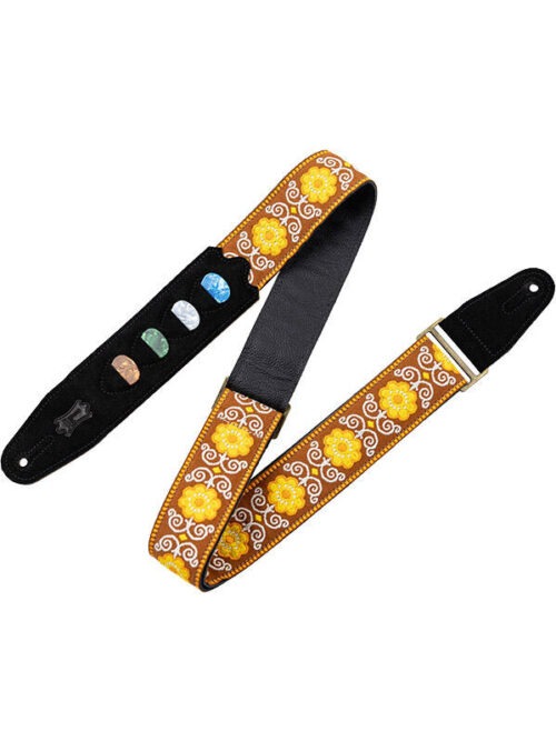 Levy's jacquard guitar strap with pickholders LEV-M8HTVPH-07
