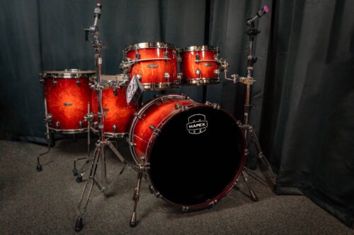 Mapex Saturn Evolution Special Edition Maple-Burl-Blaze finish
